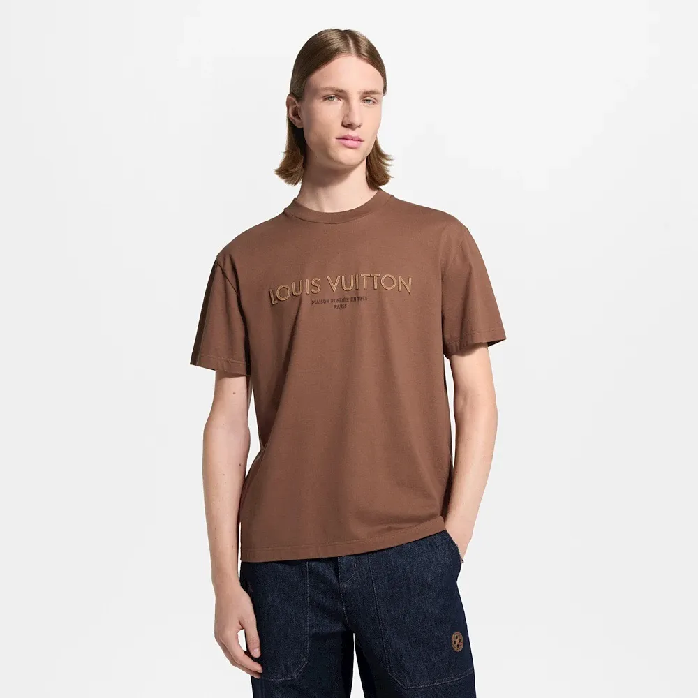 Louis Vuitton/Louis Vuitton laser patch embroidered logo short sleeve